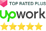 Websadroit Upwork Top Rated Plus badge showcasing expertise and high client satisfaction